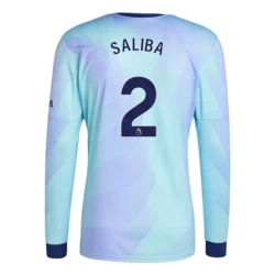 Camiseta Fútbol Arsenal FC William Saliba #2 2024-25 Tercera Equipación Hombre Manga Larga