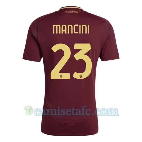 Camiseta Fútbol AS Roma Mancini #23 2024-25 Primera Equipación Hombre