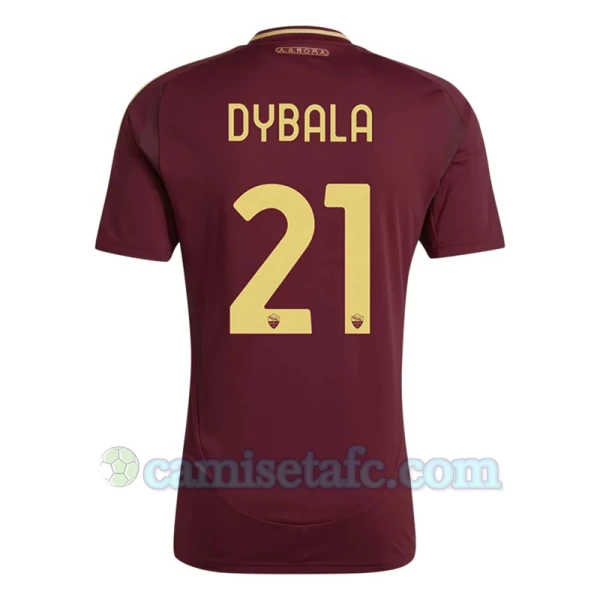 Camiseta Fútbol AS Roma Paulo Dybala #21 2024-25 Primera Equipación Hombre