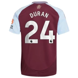 Camiseta Fútbol Aston Villa Duran #24 2024-25 Primera Equipación Hombre