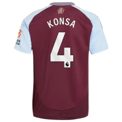 Camiseta Fútbol Aston Villa Konsa #4 2024-25 Primera Equipación Hombre