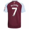 Camiseta Fútbol Aston Villa McGinn #7 2024-25 Primera Equipación Hombre