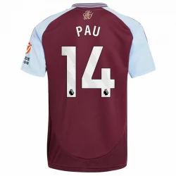 Camiseta Fútbol Aston Villa Pau #14 2024-25 Primera Equipación Hombre
