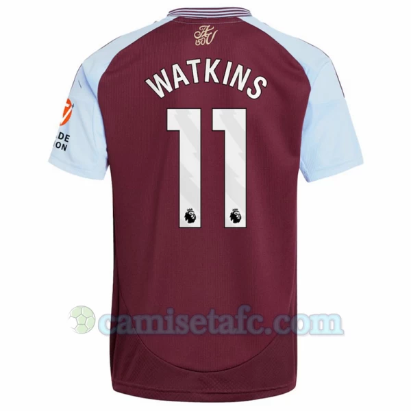 Camiseta Fútbol Aston Villa Watkins #11 2024-25 Primera Equipación Hombre