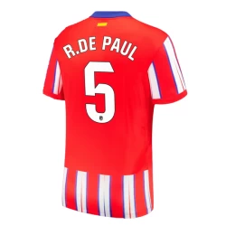 Camiseta Fútbol Atlético Madrid R.De Paul #5 2024-25 Primera Equipación Hombre