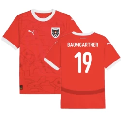 Camiseta Fútbol Austria Baumgartner #19 Eurocopa 2024 Primera Hombre Equipación