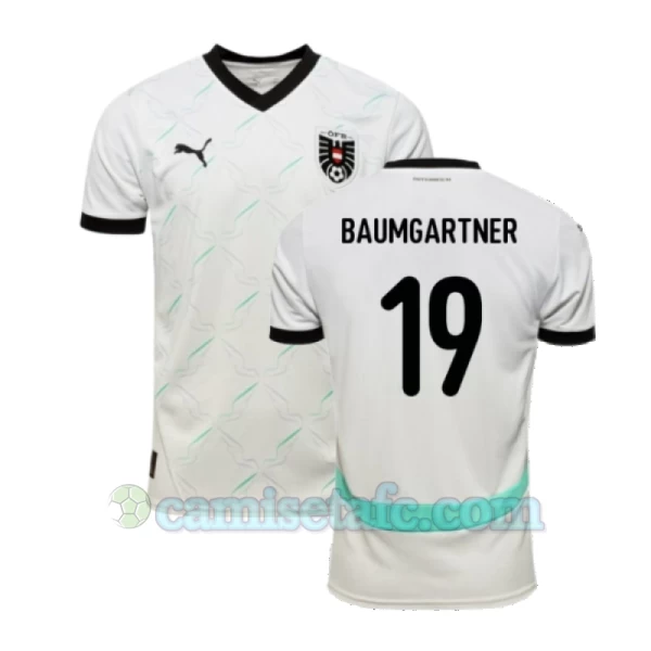 Camiseta Fútbol Austria Baumgartner #19 Eurocopa 2024 Segunda Hombre Equipación