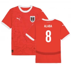 Camiseta Fútbol Austria David Alaba #8 Eurocopa 2024 Primera Hombre Equipación