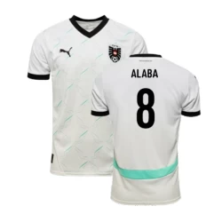 Camiseta Fútbol Austria David Alaba #8 Eurocopa 2024 Segunda Hombre Equipación