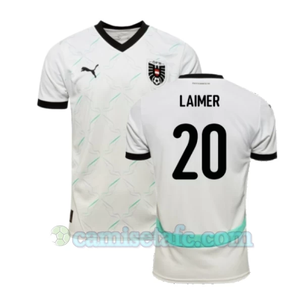 Camiseta Fútbol Austria Laimer #20 Eurocopa 2024 Segunda Hombre Equipación