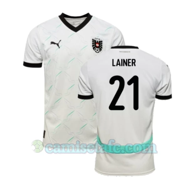 Camiseta Fútbol Austria Lainer #21 Eurocopa 2024 Segunda Hombre Equipación