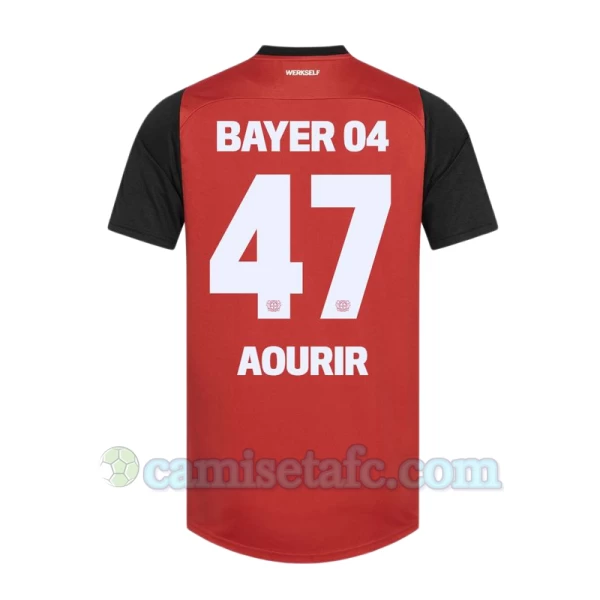 Camiseta Fútbol Bayer 04 Leverkusen Aourir #47 2024-25 Primera Equipación Hombre