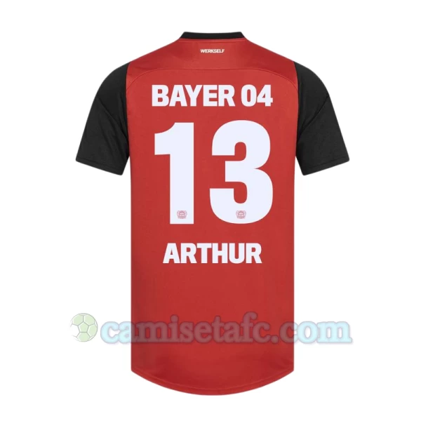 Camiseta Fútbol Bayer 04 Leverkusen Arthur #13 2024-25 Primera Equipación Hombre