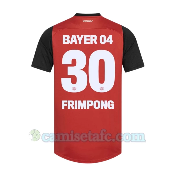 Camiseta Fútbol Bayer 04 Leverkusen Frimpong #30 2024-25 Primera Equipación Hombre