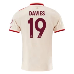 Camiseta Fútbol Bayern Múnich Alphonso Davies #19 2024-25 Tercera Equipación Hombre