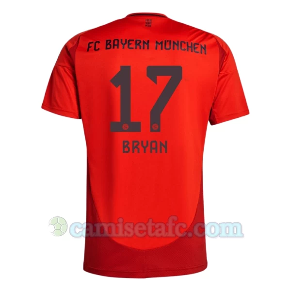 Camiseta Fútbol Bayern Múnich Bryan #17 2024-25 Primera Equipación Hombre