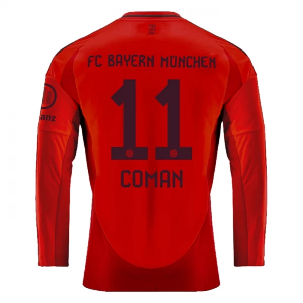 Camiseta Fútbol Bayern Múnich Coman #11 2024-25 Primera Equipación Hombre Manga Larga