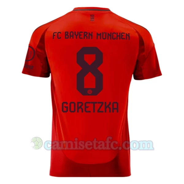 Camiseta Fútbol Bayern Múnich Leon Goretzka #8 2024-25 Primera Equipación Hombre