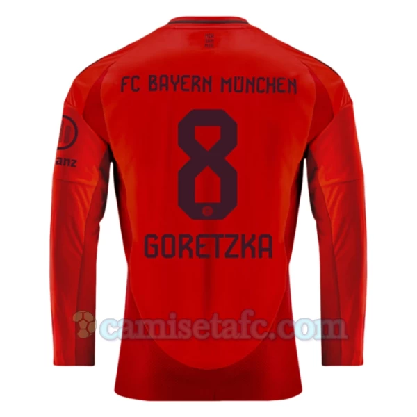 Camiseta Fútbol Bayern Múnich Leon Goretzka #8 2024-25 Primera Equipación Hombre Manga Larga