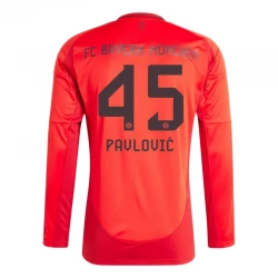 Camiseta Fútbol Bayern Múnich Pavlovic #45 2024-25 Primera Equipación Hombre Manga Larga