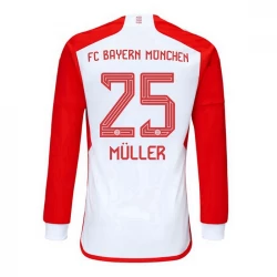 Camiseta Fútbol Bayern Múnich Thomas Müller #25 2023-24 Primera Equipación Hombre Manga Larga