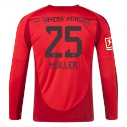 Camiseta Fútbol Bayern Múnich Thomas Müller #25 2024-25 Primera Equipación Hombre Manga Larga