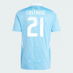 Camiseta Fútbol Bélgica Castagne #21 Eurocopa 2024 Segunda Hombre Equipación
