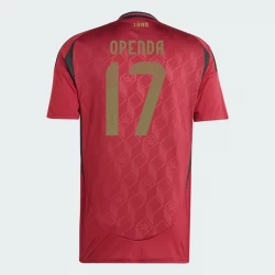 Camiseta Fútbol Bélgica Openda #17 Eurocopa 2024 Primera Hombre Equipación