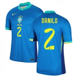 Camiseta Fútbol Brasil Danilo #2 Copa America 2024 Segunda Hombre Equipación