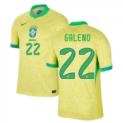 Camiseta Fútbol Brasil Galeno #22 Copa America 2024 Primera Hombre Equipación