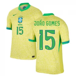 Camiseta Fútbol Brasil Joao Gomes #15 Copa America 2024 Primera Hombre Equipación