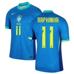 Camiseta Fútbol Brasil Raphinha #11 Copa America 2024 Segunda Hombre Equipación