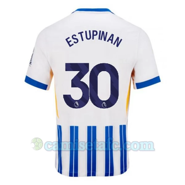 Camiseta Fútbol Brighton Hove Albion Estupinan #30 2024-25 Primera Equipación Hombre