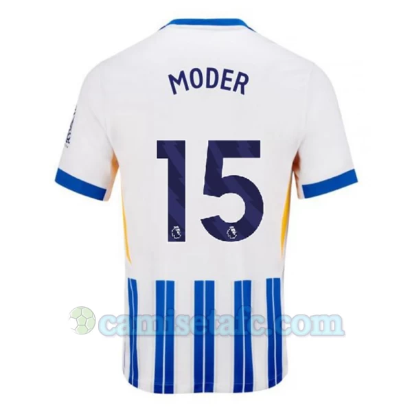 Camiseta Fútbol Brighton Hove Albion Moder #15 2024-25 Primera Equipación Hombre