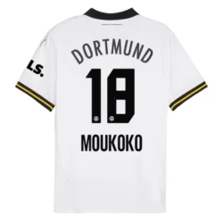 Camiseta Fútbol BVB Borussia Dortmund Moukoko #18 2024-25 Tercera Equipación Hombre