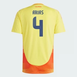 Camiseta Fútbol Colombia Arias #4 Copa America 2024 Primera Hombre Equipación