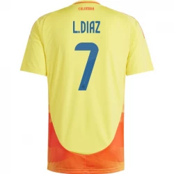 Camiseta Fútbol Colombia L. Diaz #7 Copa America 2024 Primera Hombre Equipación
