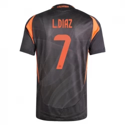 Camiseta Fútbol Colombia L. Diaz #7 Copa America 2024 Segunda Hombre Equipación