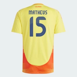 Camiseta Fútbol Colombia Matheus #15 Copa America 2024 Primera Hombre Equipación