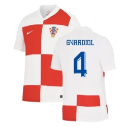 Camiseta Fútbol Croacia Josko Gvardiol #4 Eurocopa 2024 Primera Hombre Equipación