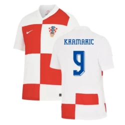 Camiseta Fútbol Croacia Kramaric #9 Eurocopa 2024 Primera Hombre Equipación