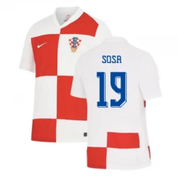 Camiseta Fútbol Croacia Sosa #19 Eurocopa 2024 Primera Hombre Equipación