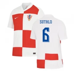 Camiseta Fútbol Croacia Sutalo #6 Eurocopa 2024 Primera Hombre Equipación