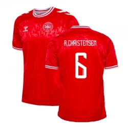 Camiseta Fútbol Dinamarca A.Christensen #6 Eurocopa 2024 Primera Hombre Equipación