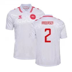 Camiseta Fútbol Dinamarca Andersen #2 Eurocopa 2024 Segunda Hombre Equipación
