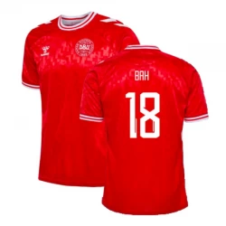 Camiseta Fútbol Dinamarca Bah #18 Eurocopa 2024 Primera Hombre Equipación