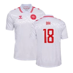 Camiseta Fútbol Dinamarca Bah #18 Eurocopa 2024 Segunda Hombre Equipación