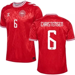 Camiseta Fútbol Dinamarca Christensen #6 Eurocopa 2024 Primera Hombre Equipación