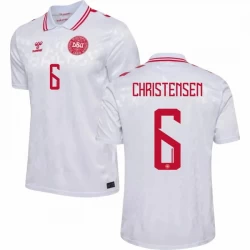 Camiseta Fútbol Dinamarca Christensen #6 Eurocopa 2024 Segunda Hombre Equipación