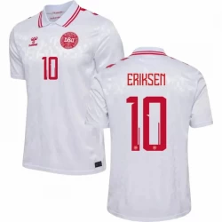 Camiseta Fútbol Dinamarca Christian Eriksen #10 Eurocopa 2024 Segunda Hombre Equipación